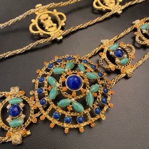 Vintage gold/beaded belt